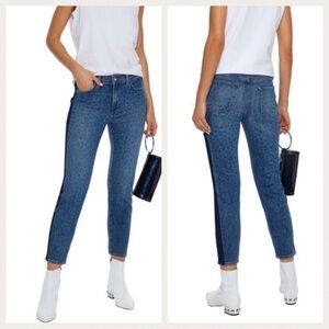 L’agence Nika French slim leopard print high waisted jeans size 27 NWT